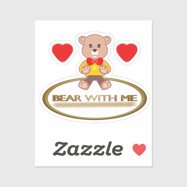Sticker Teddy Bear With Me (Feuille)