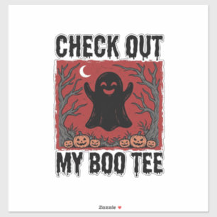 Sticker Tee fantôme de Halloween drôle vintage vecteur cré