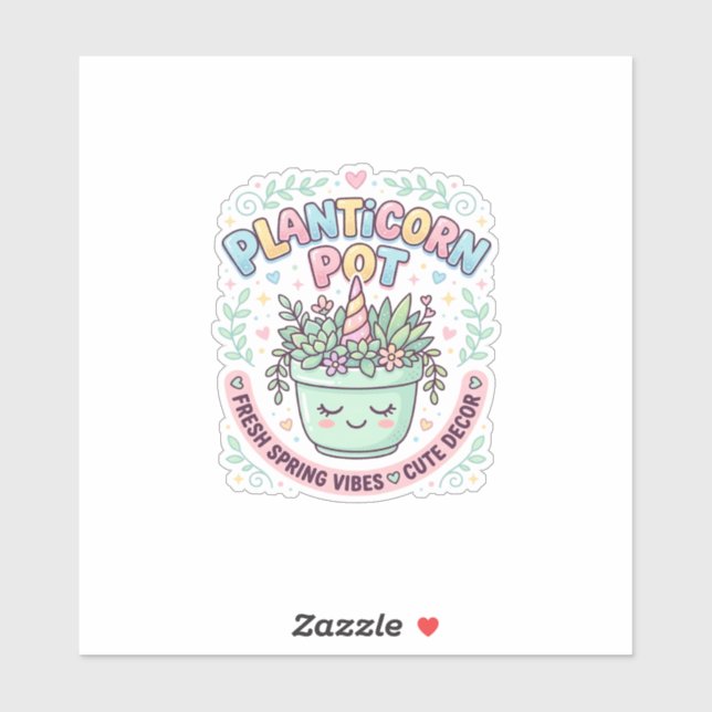 Sticker Tee-shirt graphique design graphique de licorne Pl (Feuille)