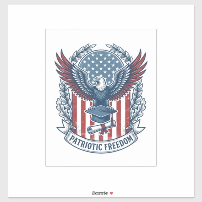 Sticker Tee-shirt graphique vectoriel de remise de diplôme (Feuille)