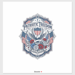 Sticker Tee-shirt graphique vectoriel Fleuriste Patriotiqu