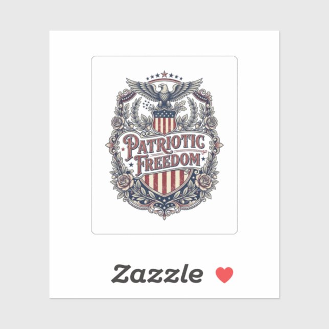 Sticker Tee-shirt graphique vectoriel floral patriotique v (Feuille)