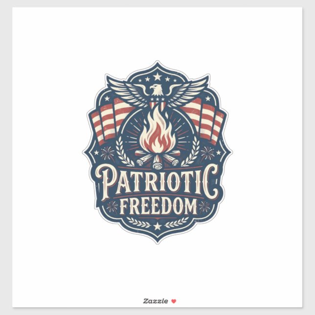 Sticker Tee-shirt graphique vectoriel nuit de feu patrioti (Feuille)