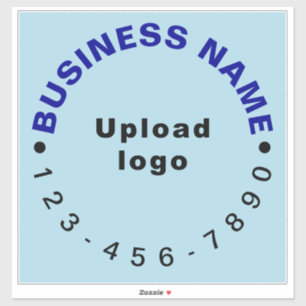 Sticker Téléphone d'affaires bleu clair Grand Carré Vinyl