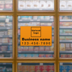 Sticker Téléphone professionnel sur Orange Grand Rectangle