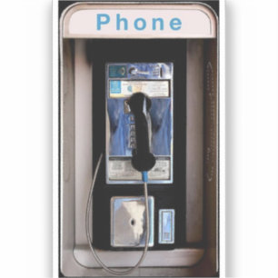 Sticker Téléphone public de New York, cabine téléphonique