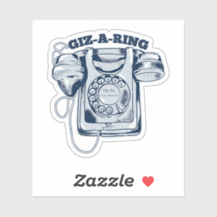 Sticker Téléphone rotatif Bleu