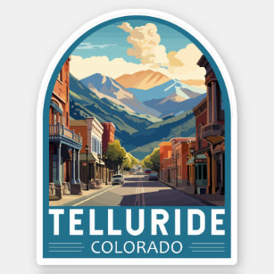 Sticker Telluride Colorado Travel Art Vintage