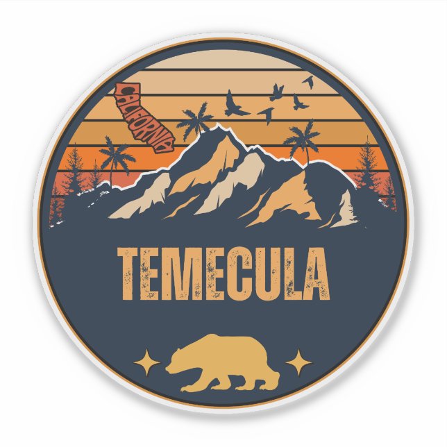 Sticker Temecula, Californie (Devant)