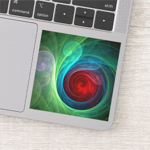 Sticker Tempête rouge Floral Art moderne Abstrait Motif co