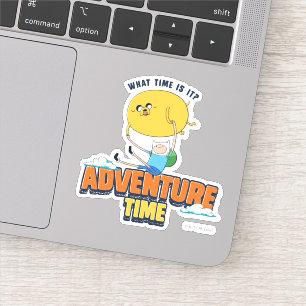 Sticker Temps d'aventure   Jake Flottant Avec Finn