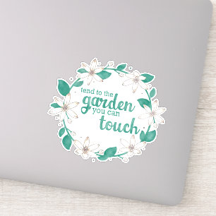 Sticker Tend au jardin vous pouvez atteindre aquarelle fle