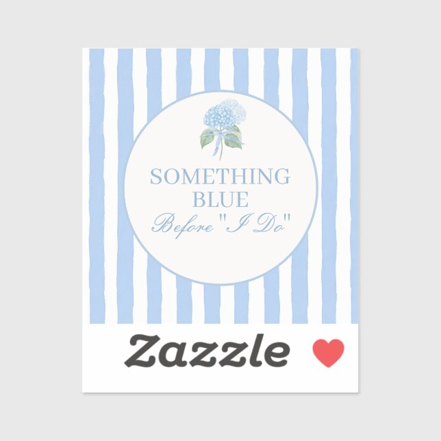 Sticker Tendance Hydrangea Bleu Shower de Mariée (Feuille)