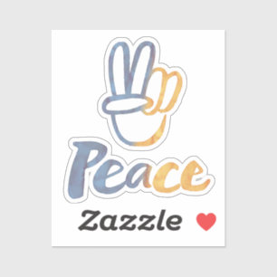 Sticker Tenez-vous avec l'Ukraine - Symbole de PAIX Signe 