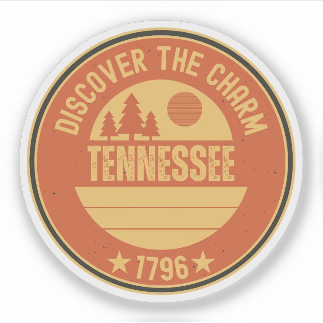 Sticker Tennessee State - Cadeau Esprit de Volontaire  (Devant)