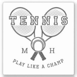 Sticker TENNIS monogramme personnalisé