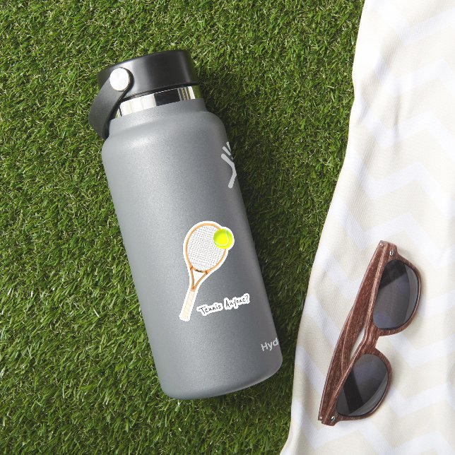 Sticker Tennis Qui Que Ce Soit ? Raquette Et Balle De Tenn (HydroFlask Insitu)