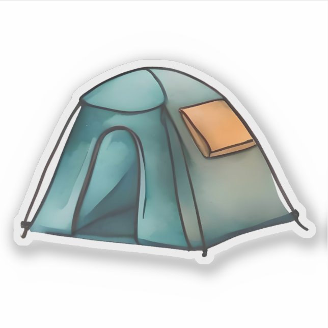 Sticker Tente de camp pour aventuriers (Devant)