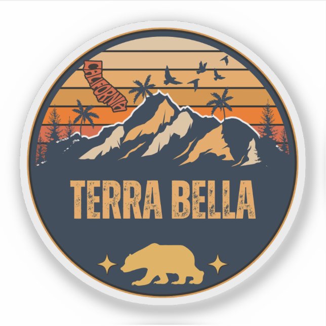 Sticker Terra Bella, Californie (Devant)