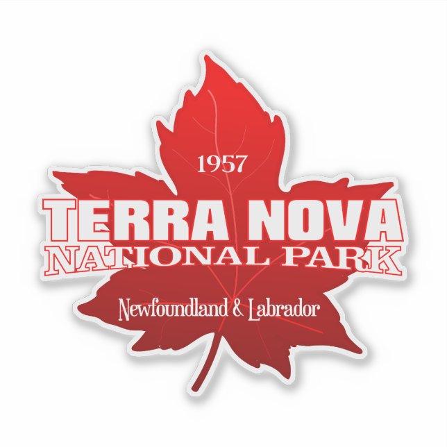 Sticker Terra Nova NP (feuille d'érable) (Devant)