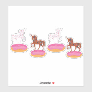 Sticker Terrazzo Unicorn Donuts