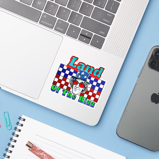 Sticker Terre Du 4 juillet De Rizz (Ordinateur portable avec iPhone)