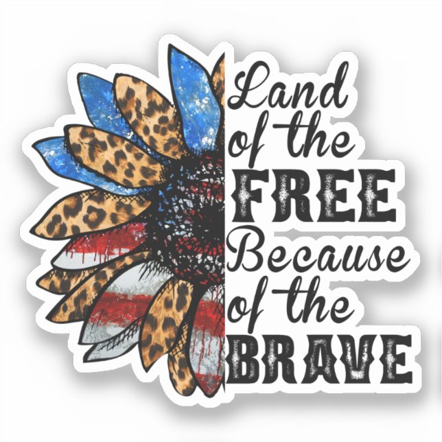 Sticker Terre tournesol de libre à cause du courageux (Recto)