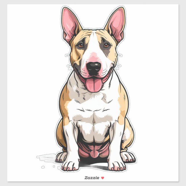 Sticker Terrier Bull Anglais Chien (Feuille)