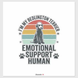 Sticker Terrier de Bedlington Soutien Émotionnel Humain Vi