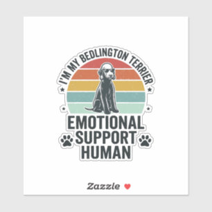 Sticker Terrier de Bedlington Soutien Émotionnel Humain Vi
