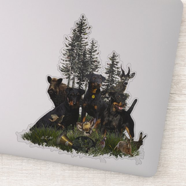 Sticker Terrier de chasse allemand (Jagdterrier) (Détail)