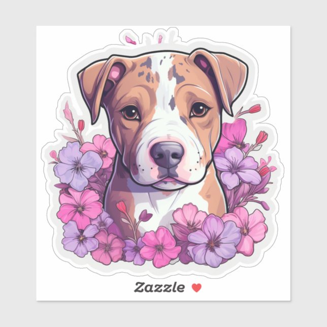 Sticker Terrier Puppy (Feuille)