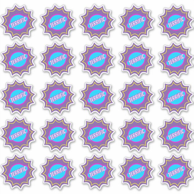 Sticker Terrifique Fun Cute Enseignant Récompense Commenta (Devant)