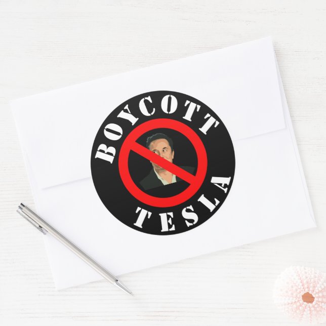 Sticker Tesla Boycott (Enveloppe)