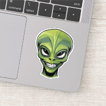 Tête Alien verte