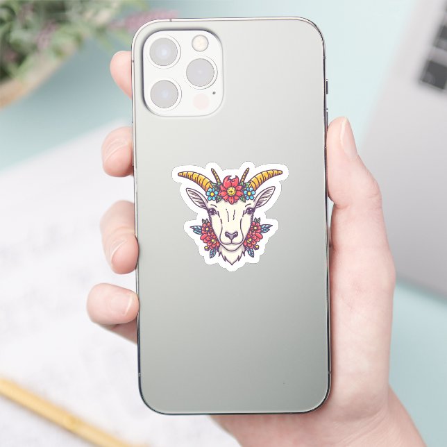 Sticker Tête de chèvre (Téléphone)