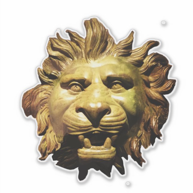 Sticker TÊTE DE LION À BRONZE Figurehead Bateau romain ant (Devant)