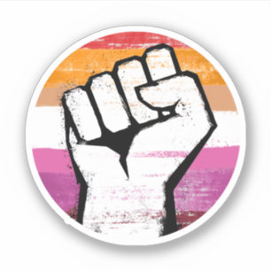 Sticker Tête de poing lesbienne