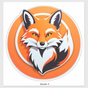 Sticker Tête de renard vibrant