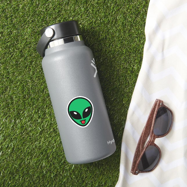 Sticker Tête verte de l'Alien UFO (HydroFlask Insitu)