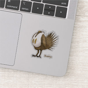 Sticker Tétras des armoises grand sage oiseau illustration