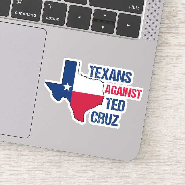Sticker Texans contre l'ordinateur portable de Ted Cruz (Détail)