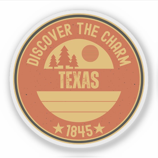 Sticker Texas Lone Star State - Cadeau Charme du Sud  (Devant)
