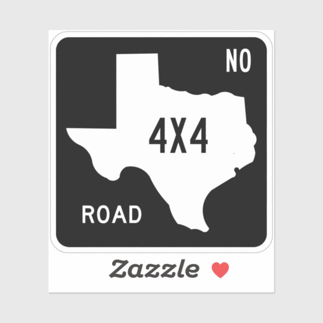 Sticker Texas Offroad Four Wheel Drive (Feuille)