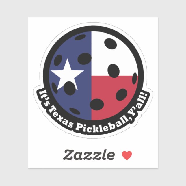 Sticker Texas Pickleball (Feuille)
