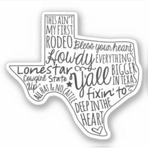 Sticker Texas Sayings