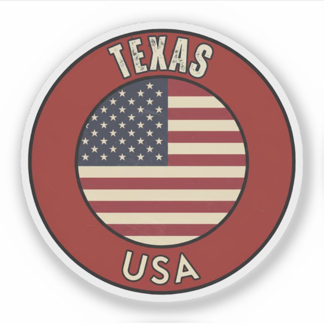 Sticker Texas United States of America (Devant)