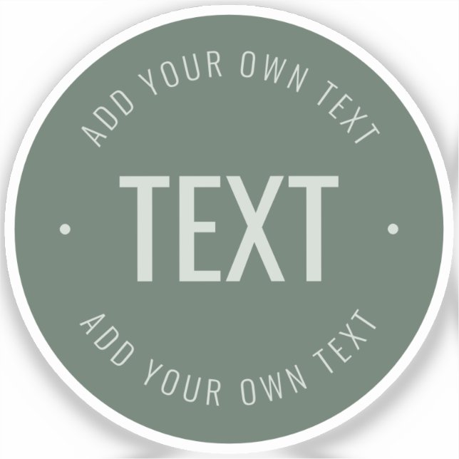 Sticker Texte et couleurs modifiables transparent (Recto)