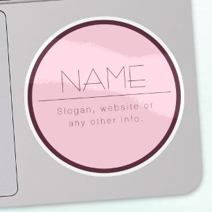 Sticker Texte moderne personnalisable avec bordure