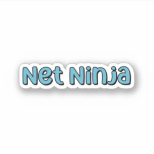 Sticker Texte Net Ninja Blue Retro Pickleball